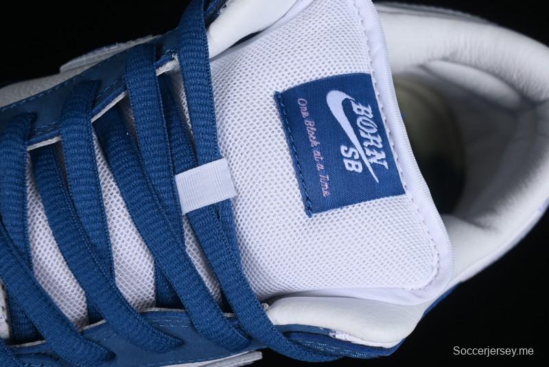 Nike Born x Raised x Nike SB Dunk Low Premium Skate Shoes with Special Foam Swoosh and Snowflake Perforations - FN7819-400