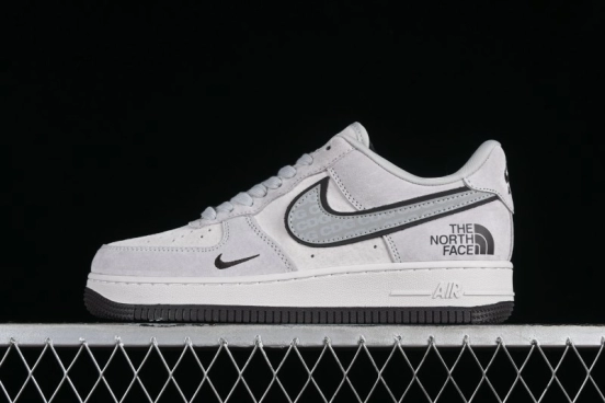 Nike Air Force 1'07 Low The North Face CDG Collaboration - Beige Grey Pigskin Low-Top Casual Sneakers - HD1968-015