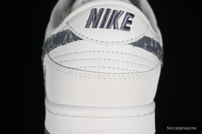 Nike SB Dunk Low MLB Collaboration - Grey Denim Anniversary Custom Low-Top Casual Skate Shoes - DQ1098-347