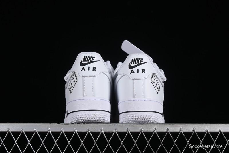 Nike Air Force 1 '07 Low Graffiti Casual Sneakers - CV9879-541