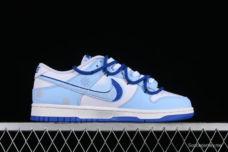 Nike Dunk Low Winter is Here Minimalist White Blue SB Lace-Up Low-Top Casual Skate Shoes - DV0831-104