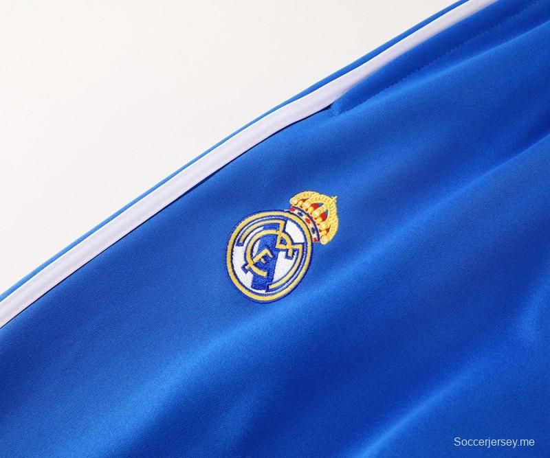 24/25 ريال مدريد جاكيت أبيض بسحاب كامل + بنطلون طويل + جاكيت أبيض بسحاب كامل