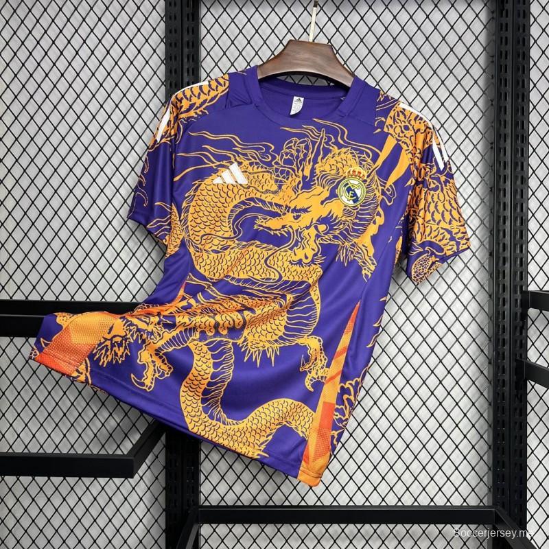 2024/25 قميص التنين الأرجواني لريال مدريد 2024/25 إصدار خاص من التنين الأرجواني

