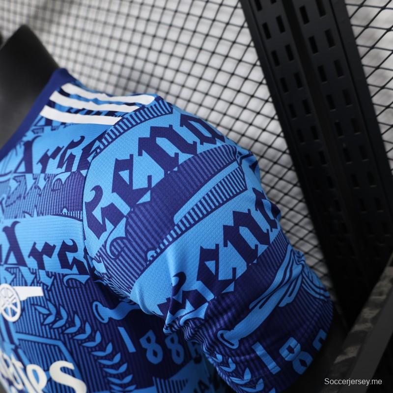 إصدار اللاعب 25/26 قميص أرسنال الأزرق الخاص 25/26