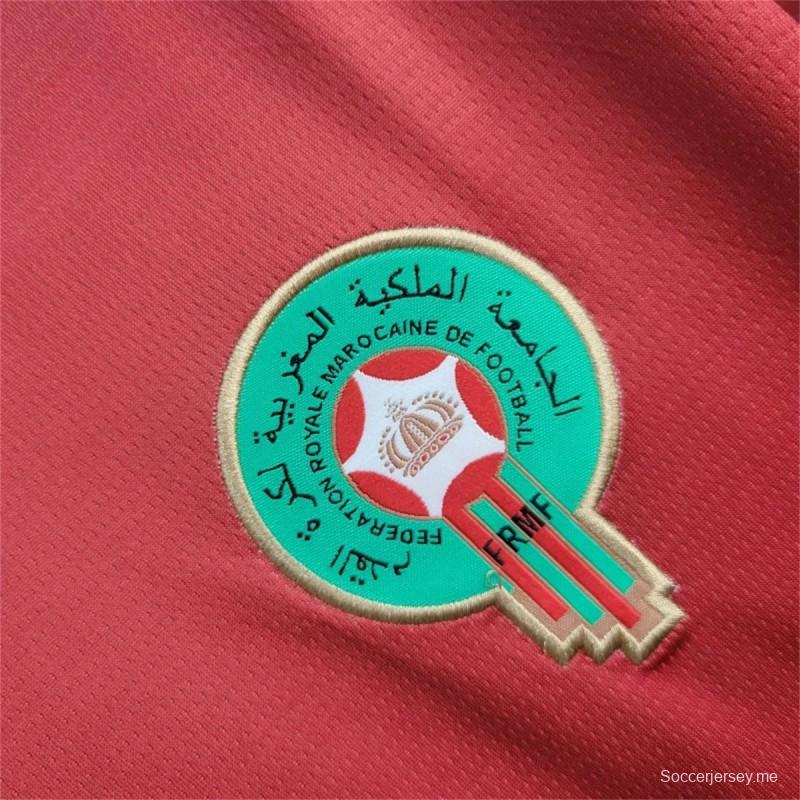 2024 قميص تدريب المغرب 2024 الأحمر