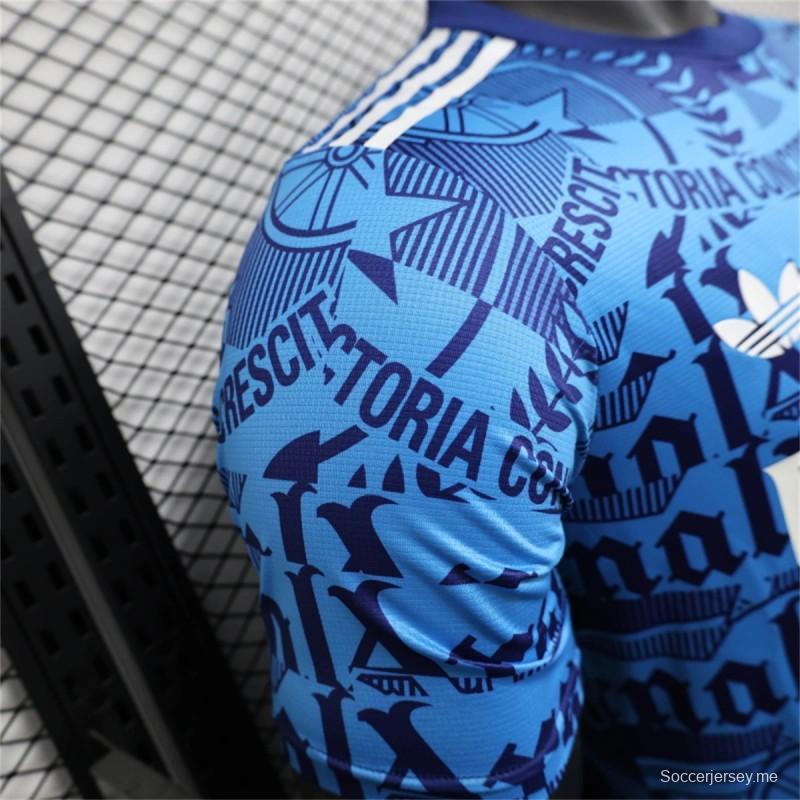 25/26 نسخة اللاعب 25/26 قميص تدريب أرسنال الرياضي الأزرق