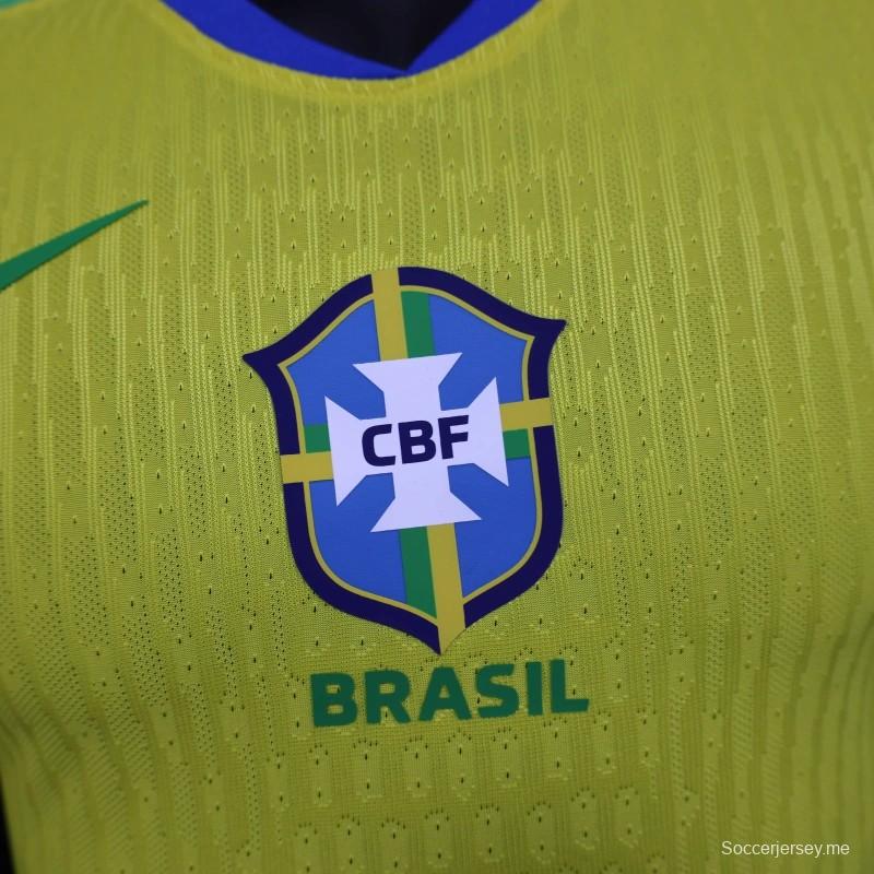 نسخة 25/26 قميص البرازيل الأصفر إصدار 25/26 لاعب البرازيل