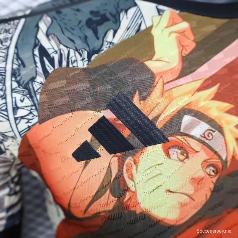 إصدار 2025 لاعب 2025 اليابان أبيض مع قميص جرافيك بشخصية أنمي ناروتو