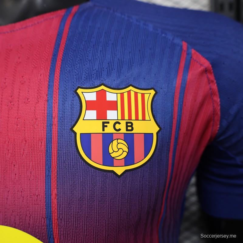 نسخة اللاعب 25/26 قميص برشلونة الأساسي 25/26