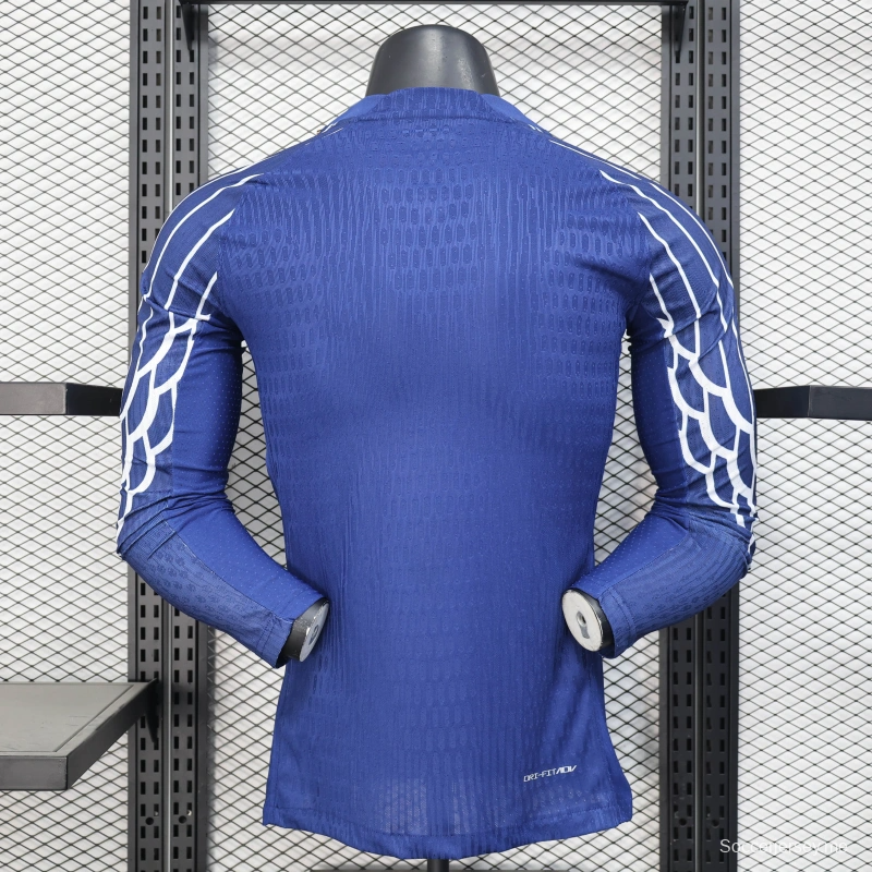 24/25 نسخة اللاعب باريس سان جيرمان باريس سان جيرمان فورث قميص بأكمام طويلة أزرق