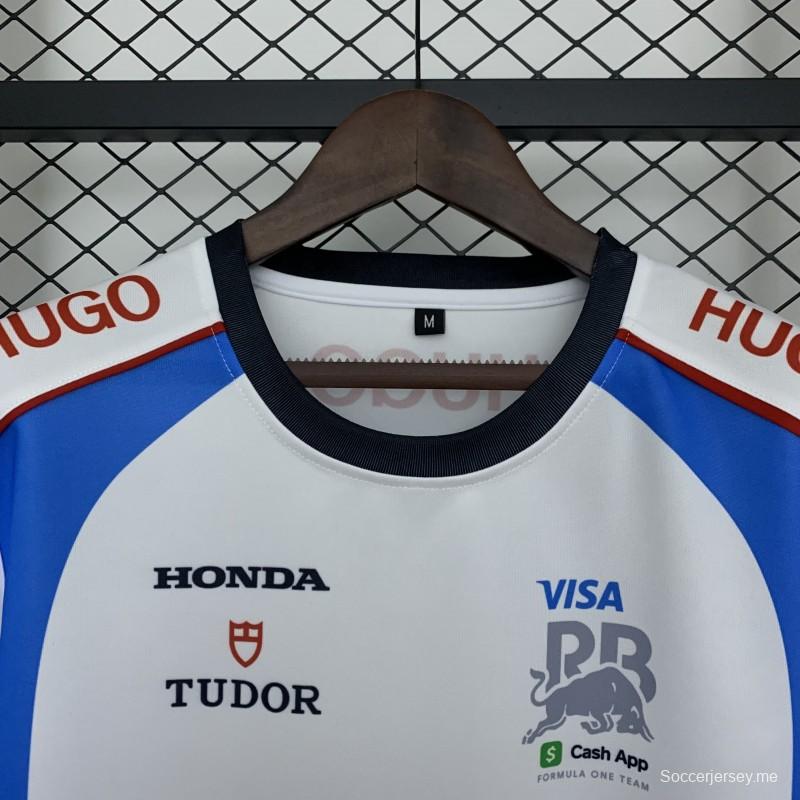 2025 فورمولا 2025 فورمولا 1 ريدبول تي شيرت أبيض/أزرق