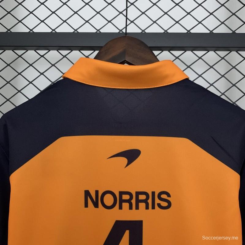 2025 فورمولا 1 فورمولا 2025 قميص مكلارين فورمولا 2025 برتقالي/بحري