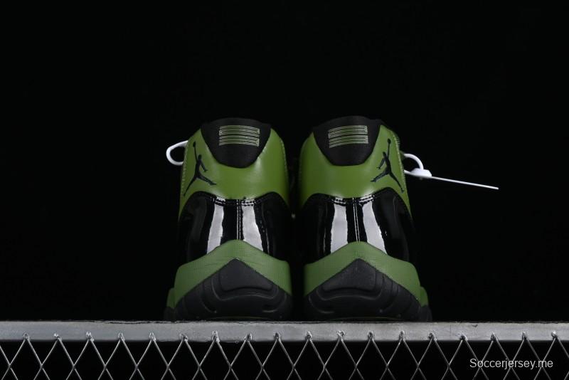 Nike Air Jordan 11 Retro High Top Basketball Shoes in Black Green - CT8012-300