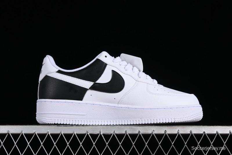 Nike Air Force 1 '07 Low Black White Broken Hook Casual Sneakers - HF9096-100