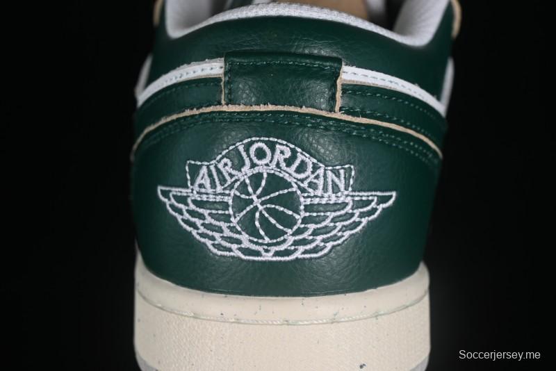 Nike Air Jordan 1 Low AJ1 White Green Low Top Casual Sneakers - FQ7687-300