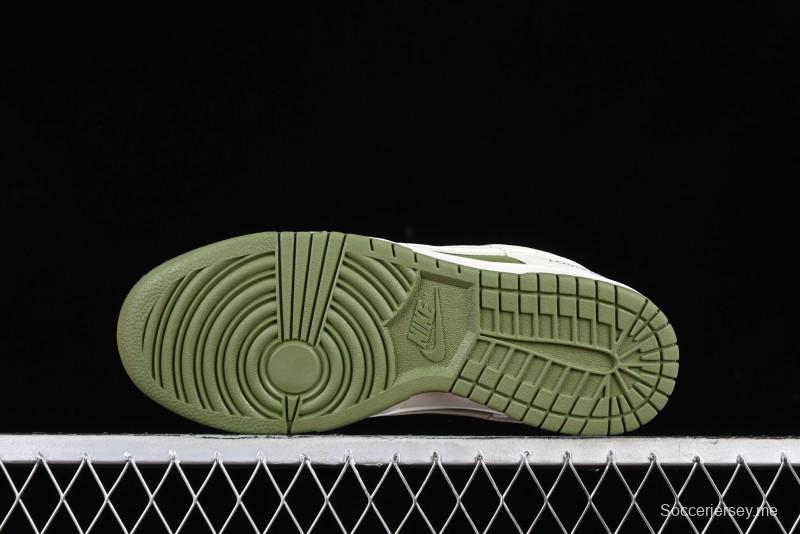 Nike SB Dunk Low LV Collaboration - Beige Olive Green Anniversary Custom Low-Top Casual Skate Shoes - BB8766-211