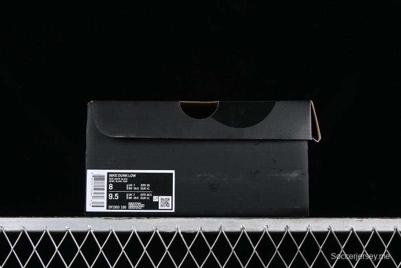 Nike Supreme x Nike SB Dunk Low Collaboration - Classic White Black Anniversary High-End Custom Low-Top Casual Skate Shoes - DY1503-100