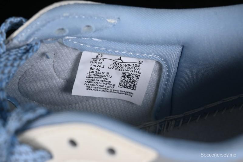 Nike Travis Scott x Fragment Design x Air Jordan 1 Low OG SP AJ1 LV Collaboration Deep Blue Low-Top Casual Sneakers - BB6588-104