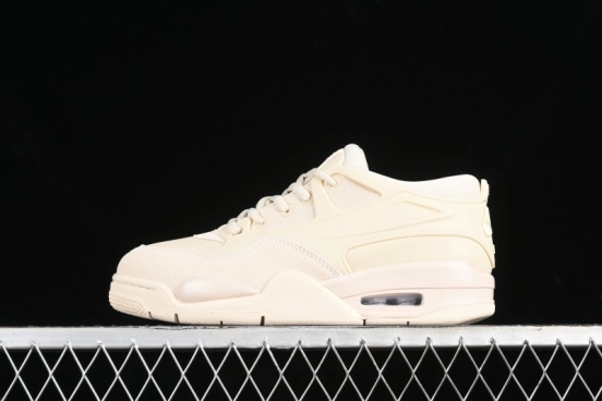 Nike Air Jordan 4 Remastered Retro Sneakers in White Grey - FQ7940-200