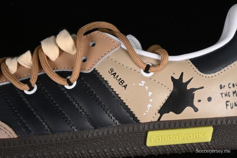 Adidas Originals Samba OG Low-Top Casual Sneakers with Panda Prank Retro Design - IG1025