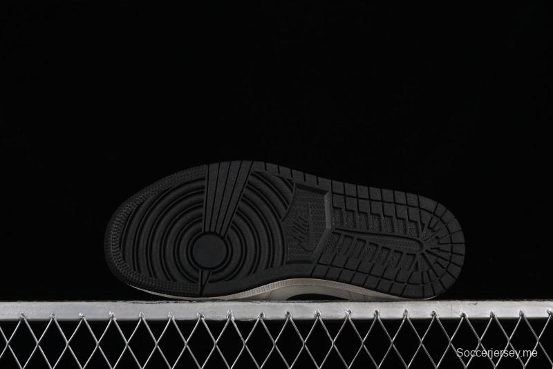 Nike Air Jordan 1 Low AJ1 Stone Island Collaboration - Off White Black Retro Low-Top Basketball Shoes - LJ6688-003