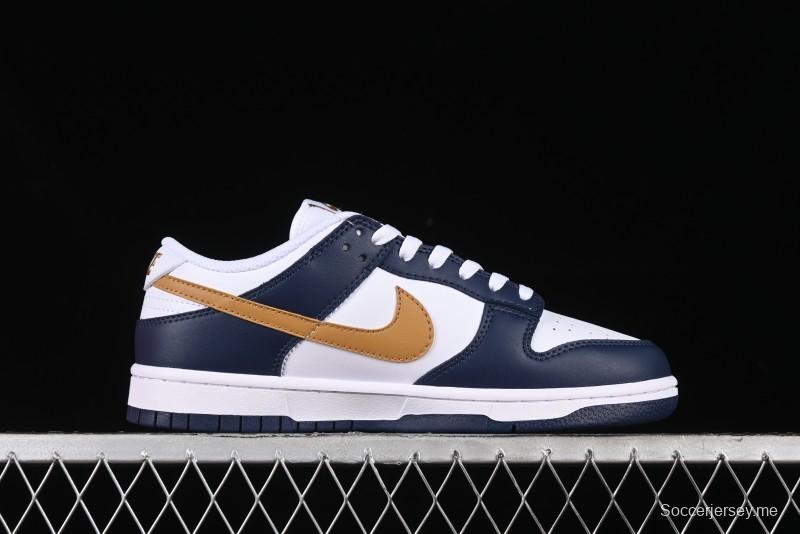 Nike Dunk Low SB Skateboarding Shoes in Black/White/Gold Colorway - FB9109-111