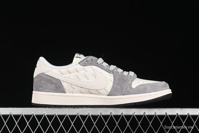 Nike Travis Scott x Fragment Design x Air Jordan 1 Low OG SP AJ1 Retro Sneakers - XY2688-124
