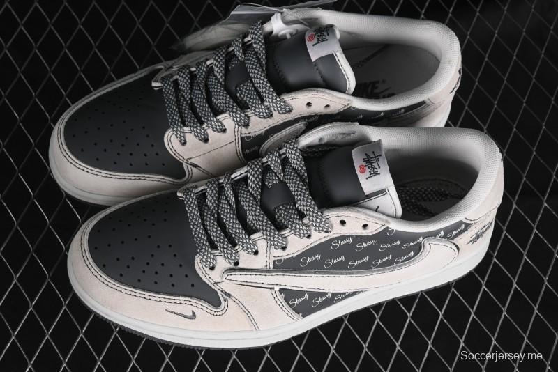 Nike Travis Scott x Fragment Design x Air Jordan 1 Low OG SP AJ1 Retro Sneakers - XZ3398-002