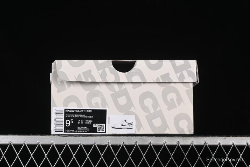 Nike SB Dunk Low The North Face Collaboration - Pig Leather Green Swoosh Anniversary Custom Low-Top Casual Skate Shoes - DQ1098-511