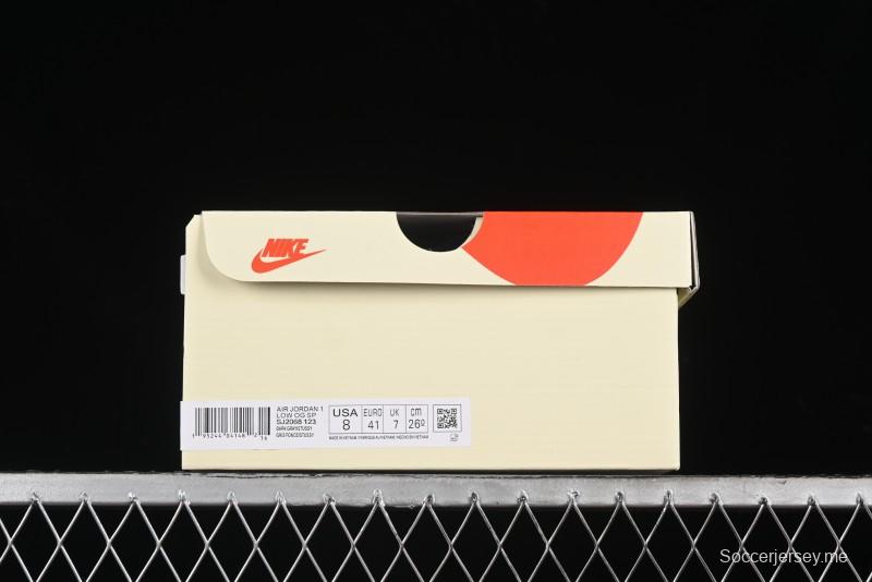 Nike Air Jordan 1 Low OG SP Travis Scott x Fragment Design Collaboration Sneakers - SJ2068-123