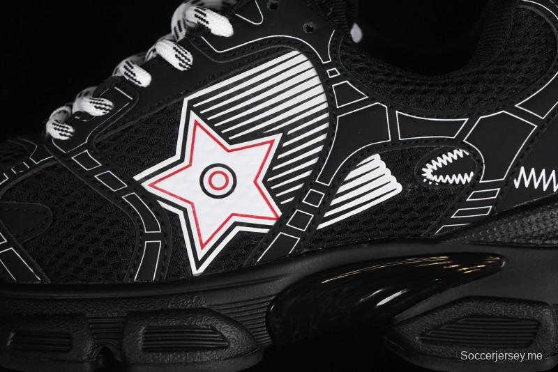 Dior Chrono Round Toe Lace-Up Lifestyle Casual Running Sneakers - 6865 WHITE BLACK