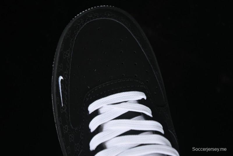 Nike Air Force 1 '07 Low Gucci Bear Collaboration - Midnight Black Low-Top Casual Sneakers - KK1988-007