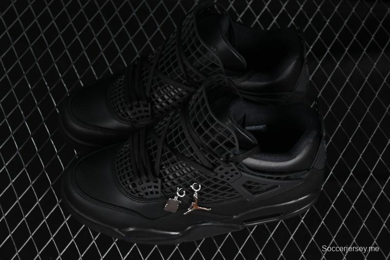 Nike Air Jordan 4 Retro Basketball Shoes with Mesh Design - FV7251-001