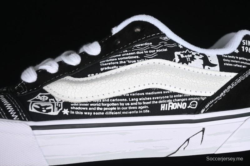 Vans HIRONO x Vans Knu Skool Bubble Mart Xiao Ye Graffiti Low-Top Casual Skate Shoes - VN0009QWFGI