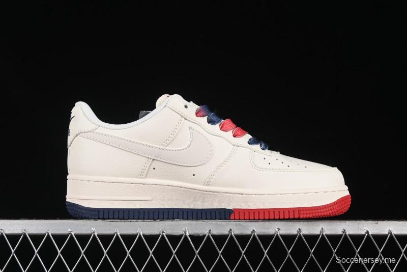 Nike Air Force 1 '07 Low The North Face Collaboration - White Red Blue Color Block Low-Top Casual Sneakers - XZ6188-010