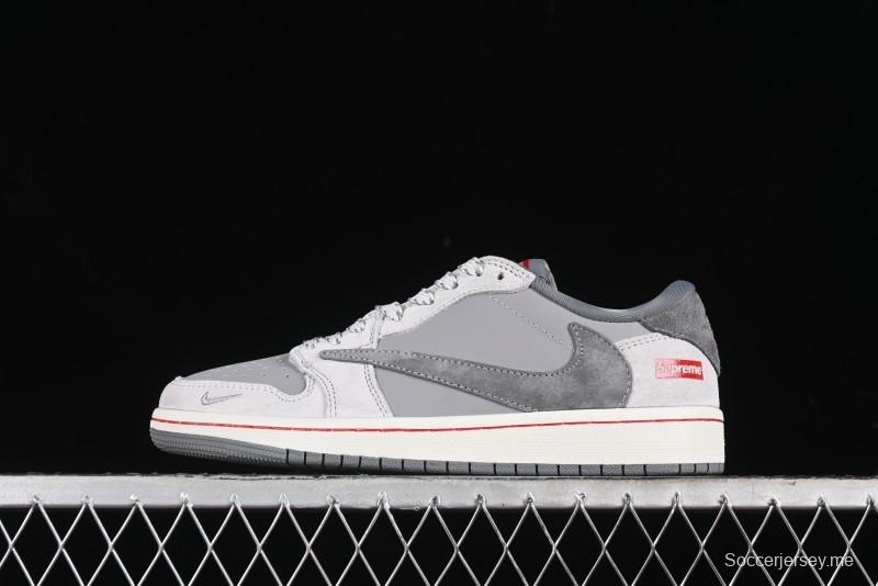 Nike Travis Scott x Fragment Design x Air Jordan 1 Low OG SP AJ1 Supreme Collaboration - JH6089-005