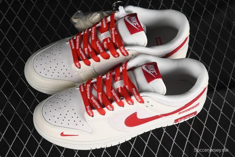 Nike SB Dunk Low Supreme Collaboration - Anniversary Edition Customized Low-Top Casual Skate Shoes - KK1333-002