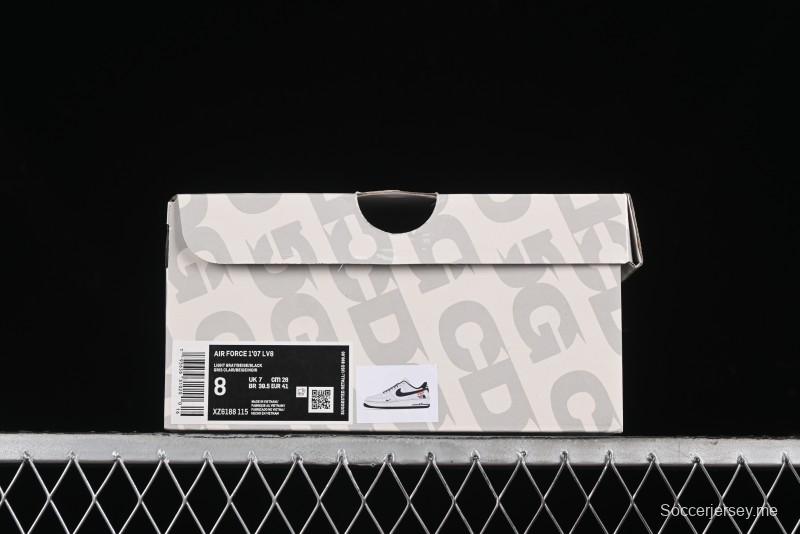 Nike Air Force 1 '07 Low Supreme Stussy Collaboration - Black Grey Red Label Low-Top Casual Sneakers - XZ6188-115