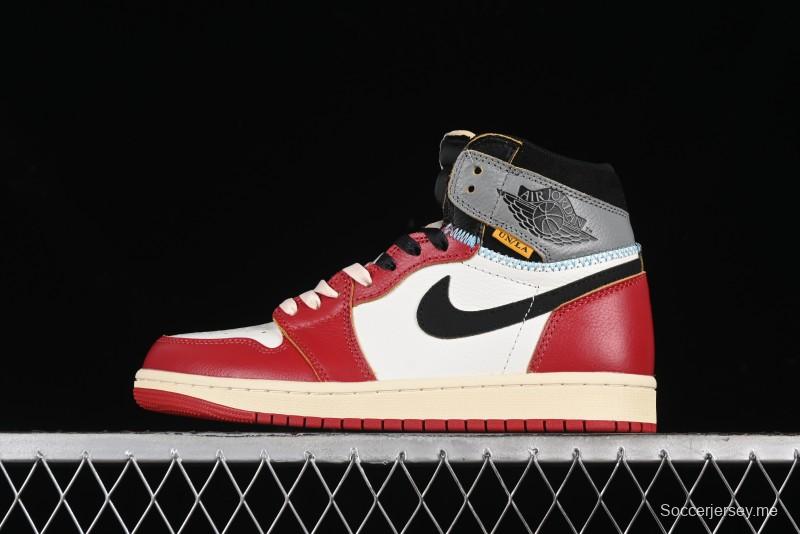 Nike Union x Air Jordan 1 Retro High Basketball Shoes with Chicago-Inspired Colorway - HV8563-600