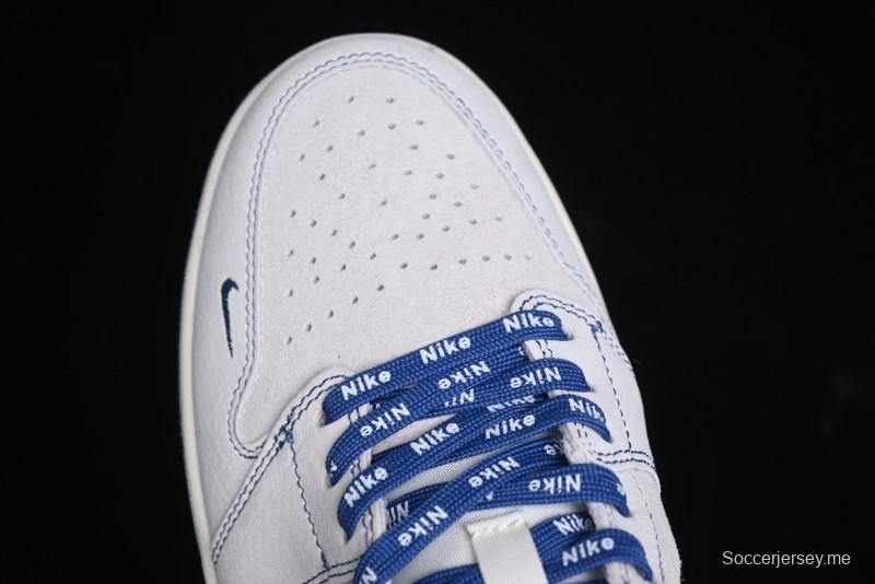 Nike Air Jordan 1 Low Stussy Collaboration - Premium Custom Retro Basketball Shoes with Blue-Grey Accents - DM9188-006