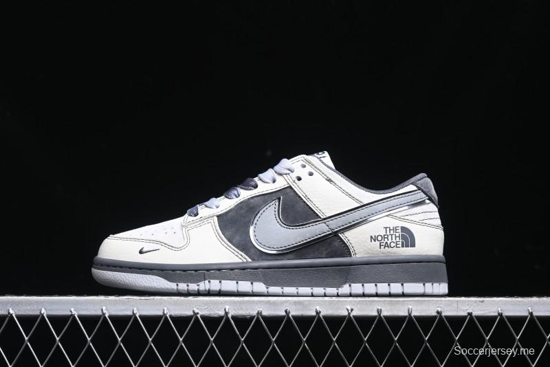 Nike SB Dunk Low The North Face Collaboration - Grey White Anniversary High-End Custom Low-Top Casual Skate Shoes - XX3186-202