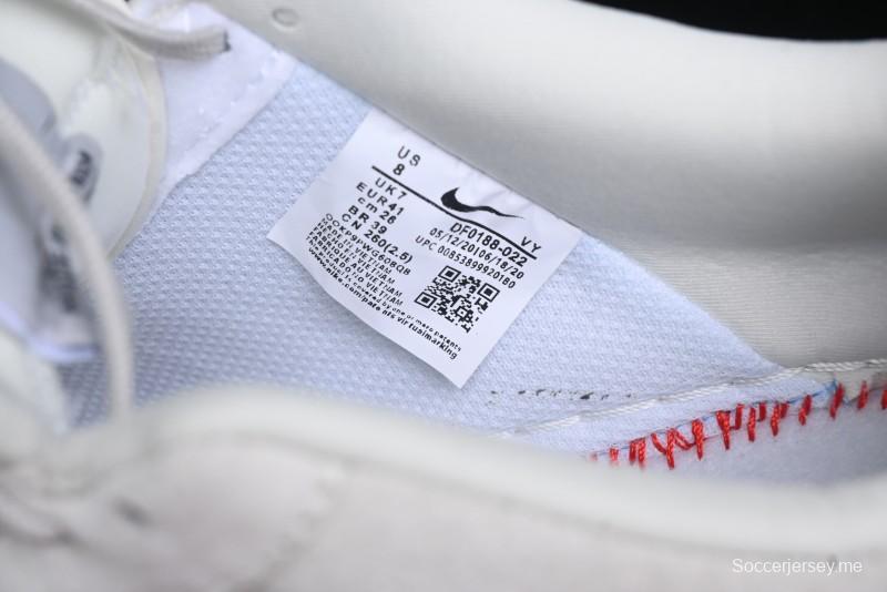 Nike Air Force 1 '07 Low Ghostface Collaboration - Light Grey Pigskin Low-Top Casual Sneakers - DF0188-022