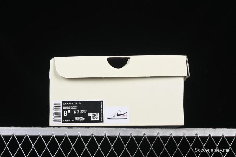 Nike Air Force 1 '07 Low Supreme Collaboration - Beige Red Lace-Up Low-Top Casual Sneakers SJ1198-104