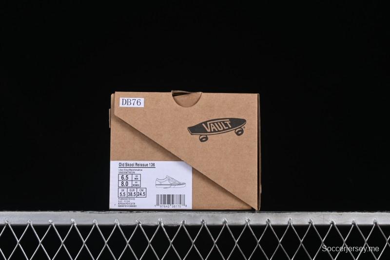 Vans Old Skool Reissue 136 Purple Checkerboard Retro Canvas Shoes - VN000MT6E3N