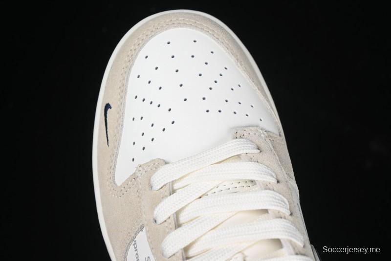Nike SB Dunk Low Supreme Collaboration - Cream Coffee Anniversary High-End Custom Low-Top Casual Skate Shoes - AG3702-850