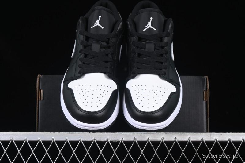 Nike Air Jordan 1 Low Retro Basketball Shoes in Black and White - 553558-043