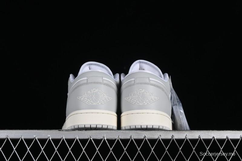 Nike Air Jordan 1 Low AJ1 White Grey Low-Top Lifestyle Basketball Shoes - DC0774-103