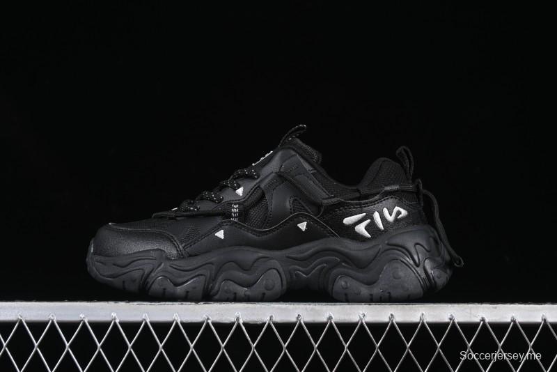 Fila Fusion Retro Mars Running Shoes with Lace-Up Design and Cushioned Sole - F12W422103FBK