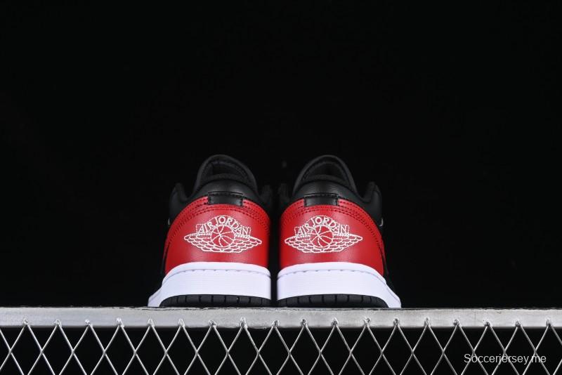 Nike Air Jordan 1 Low AJ1 Red Black Low Top Casual Sneakers - 553558-067
