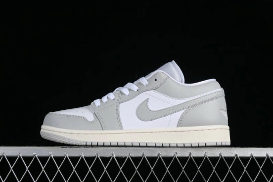 Nike Air Jordan 1 Low AJ1 White Grey Low-Top Lifestyle Basketball Shoes - DC0774-103